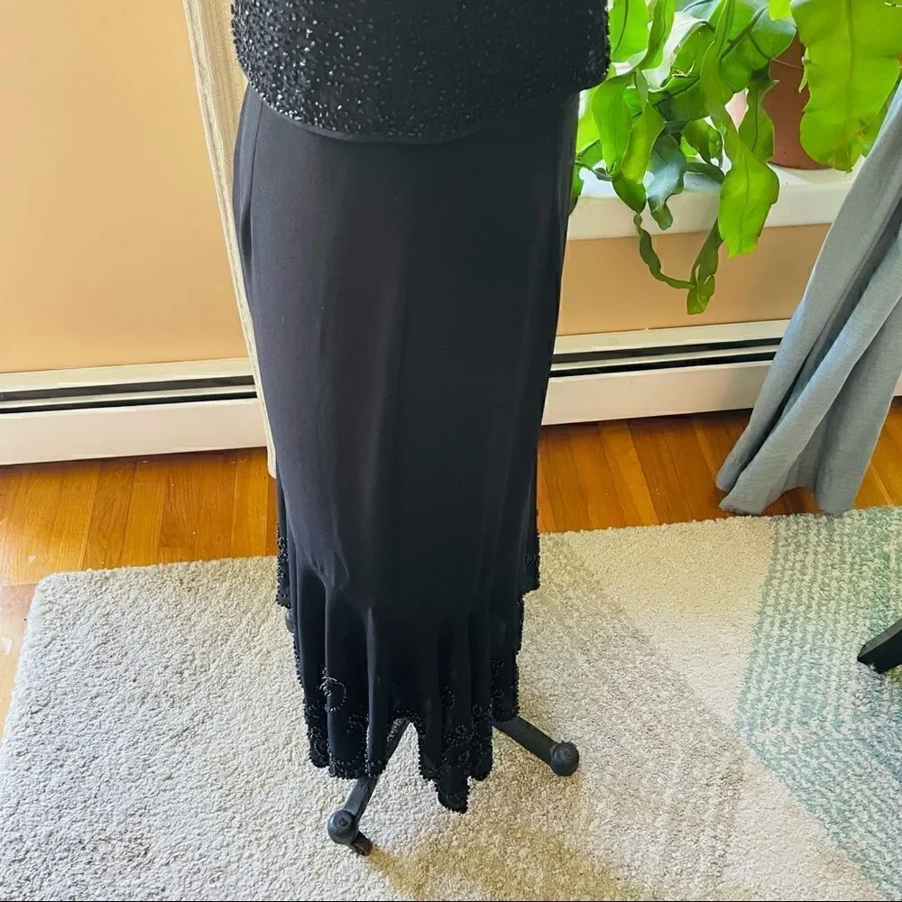VTG | 2 piece black beaded evening wear 4-6 - Picture 5 of 12